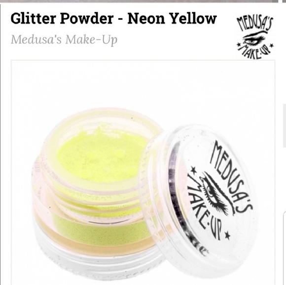 🌟NEON YELLOW Medusa Makeup Glitter Pot NWOTag - Picture 6 of 8